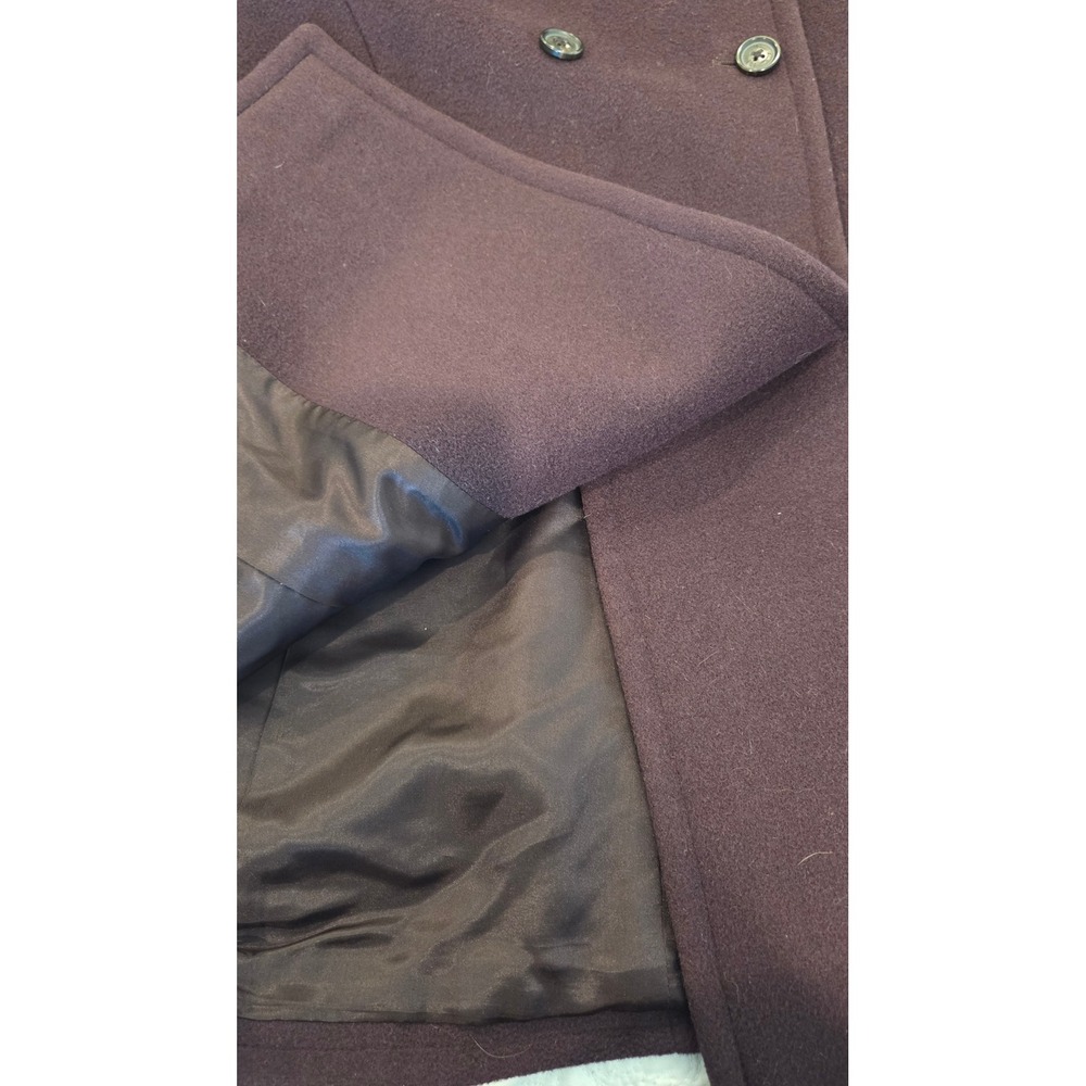 Brooks Brothers Pea Coat Wool Blend Double Breasted Tailored Purple Classic 10 - Picture 16 of 16